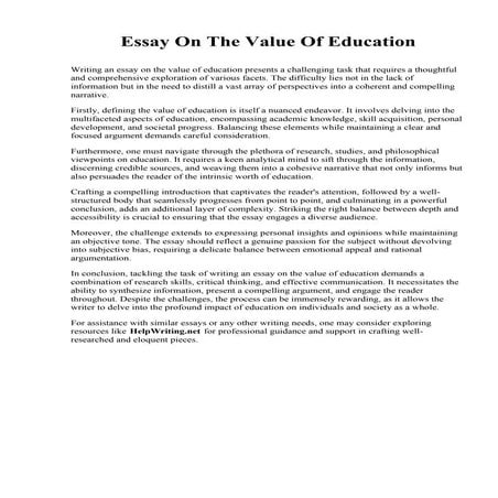 Essay Value Of Education.pdf