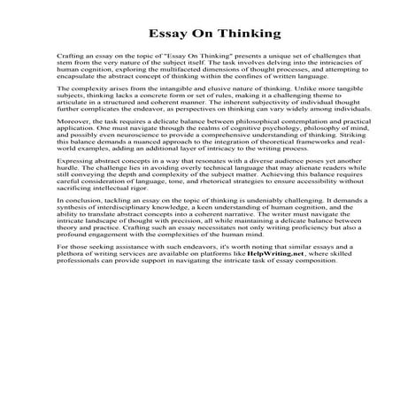 Essay On Thinking.pdf