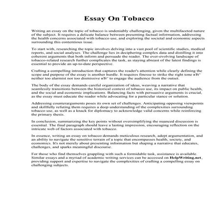 Essay On Tobacco.pdf