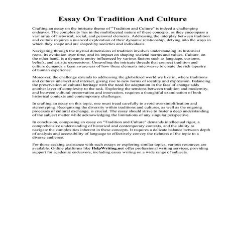 Essay On Tradition And Culture.pdf