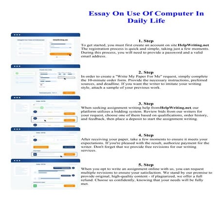 Essay On Use Of Computer In Daily Life. Online assignment writing ...