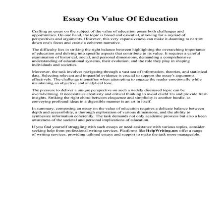 Essay Value Of Education.pdf