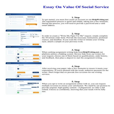 Essay On Value Of Social Service. Online assignment writing service.