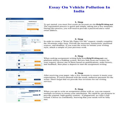 Essay On Vehicle Pollution In India