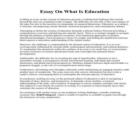 Essay On What Is Education.pdf