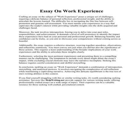 Essay On Work Experience.pdf