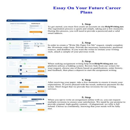 Essay On Your Future Career Plans. Online assignment writing service.