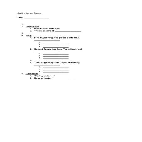 Essay outline sample