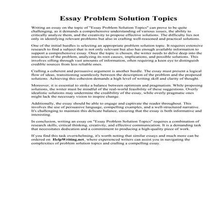 Essay Problem Solution Topics.pdf