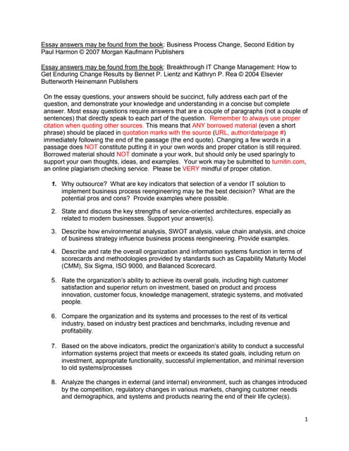 Essay questions