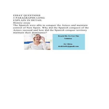 ESSAY QUESTIONS 5 PARAGRAPHS LONGEXPLAIN IN DETAILHistory es.docx
