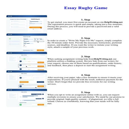 Essay Rugby Game