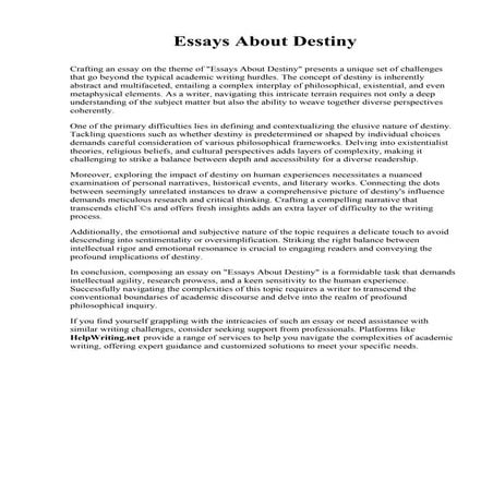 Essays About Destiny.pdf