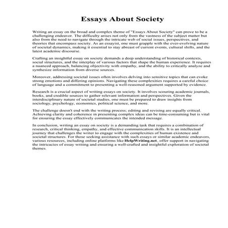 Essays About Society.pdf