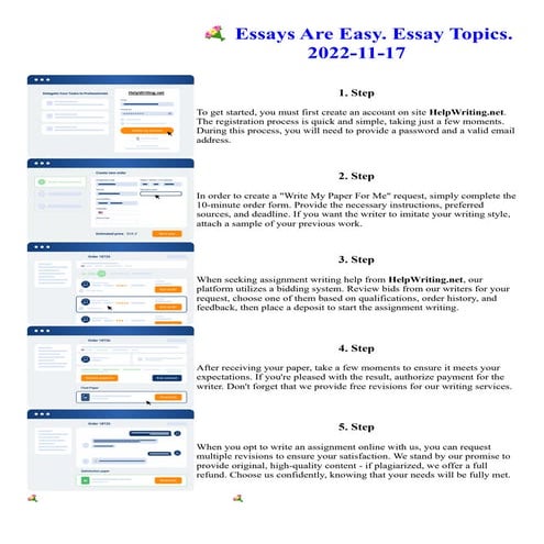 Essays Are Easy. Essay Topics. 2022-11-17