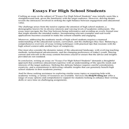 Essays For High School Students.pdf