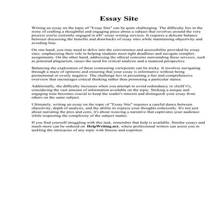 Essay Site