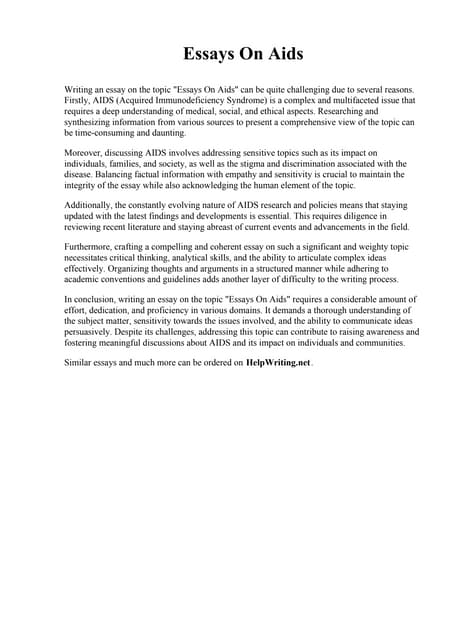 Essay On Hiv Aids.pdf