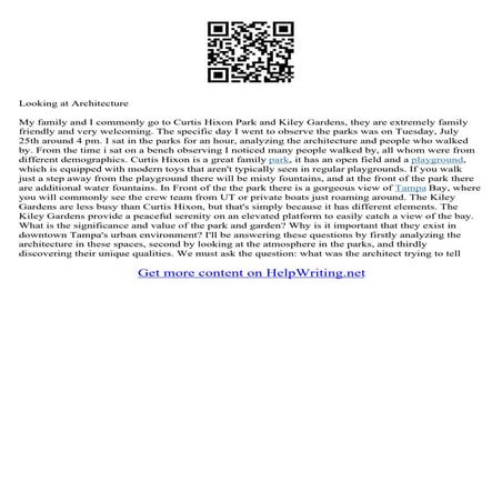 Essays On Architecture