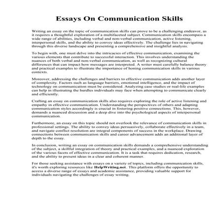 Essays On Communication Skills.pdf