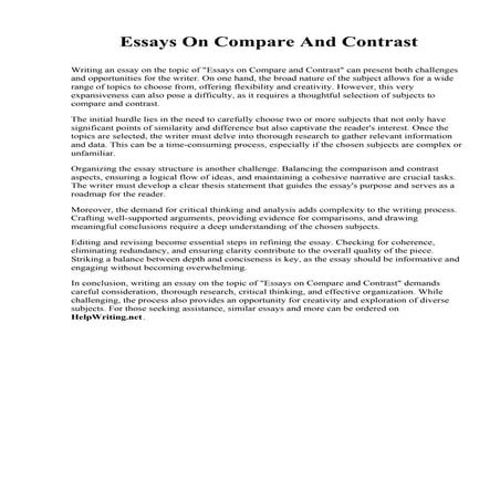 Essays On Compare And Contrast.pdf