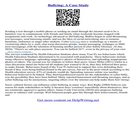 Essays On Cyber Bullying