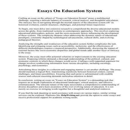 Essays On Education System.pdf