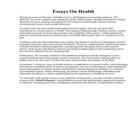 Contoh Essay English Spm Story | PDF