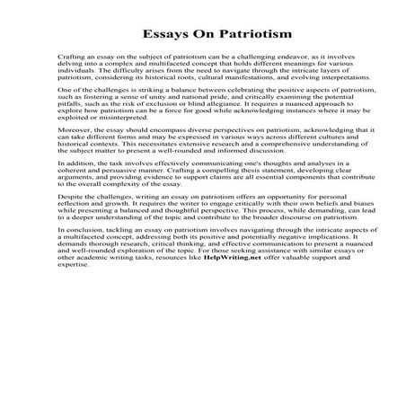 Essays On Patriotism.pdf