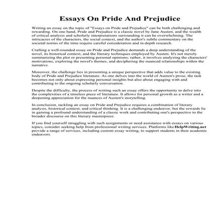 Essays On Pride And Prejudice.pdf