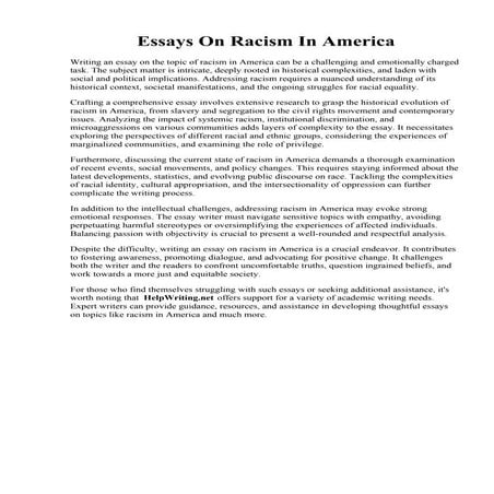 Essays On Racism In America.pdf