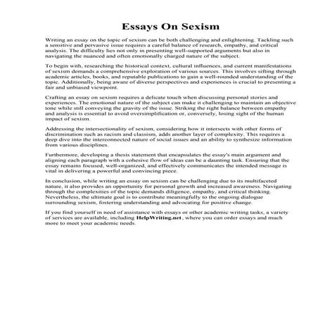 Essays On Sexism.pdf