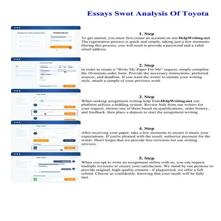 Essays Swot Analysis Of Toyota