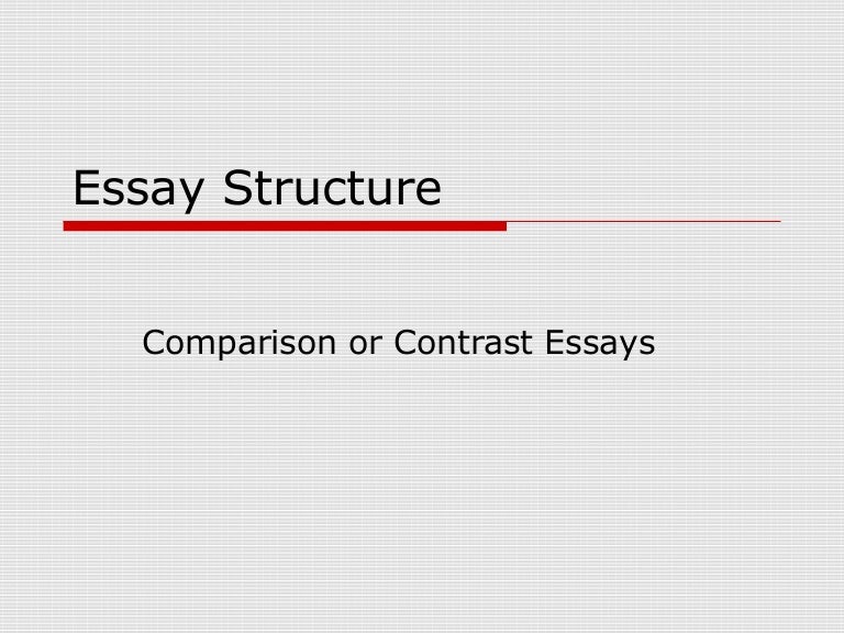 format for compare and contrast essay