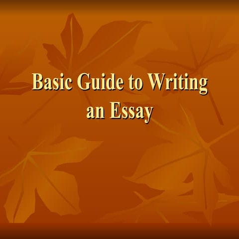 Essay Structure
