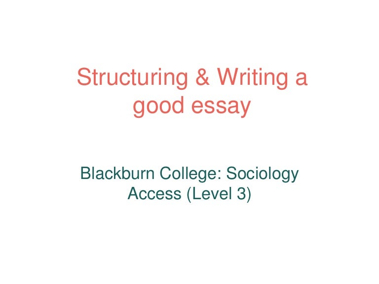 proper essay structure