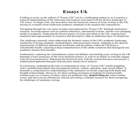 Essays Uk