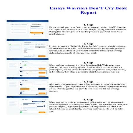 Essays Warriors DonT Cry Book Report