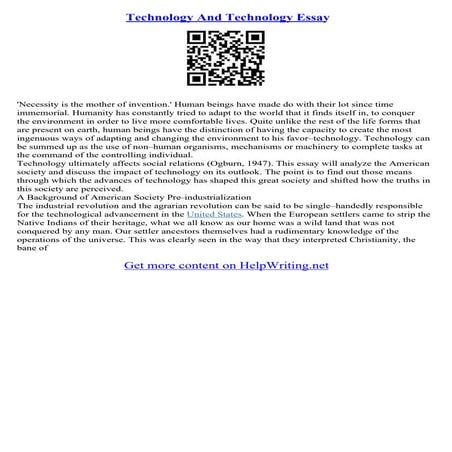 Essay Technology