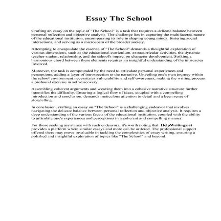 Essay The School. Virginia Union University
