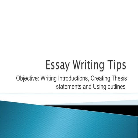 Essay tips 1 | PPT