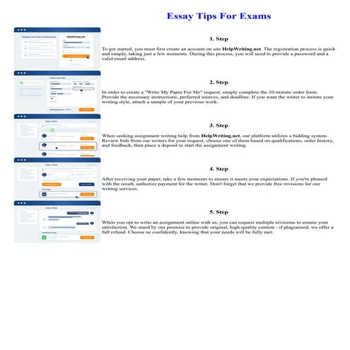 Essay Tips For Exams