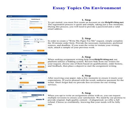Essay Topics On Environment. Online assignment writing service.