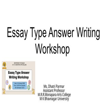 Essay Type Answer Writing Analysis Workshop.pptx
