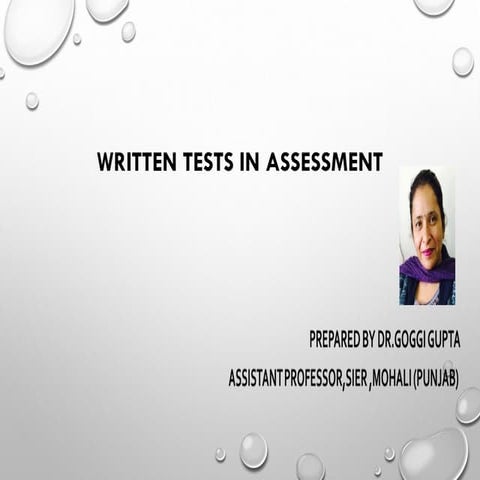 Essay type tests final one converted