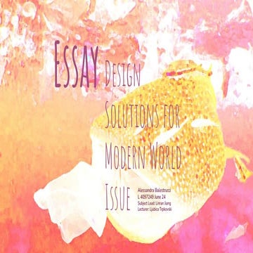 Design solutions for modern word issue Alessandra Balestrucci