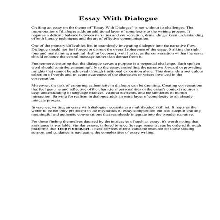 Essay With Dialogue.pdf