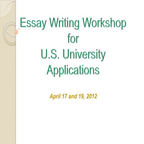 Essay workshop april 2012 final
