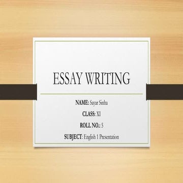 ESSAY WRITING for isc examinations class 12