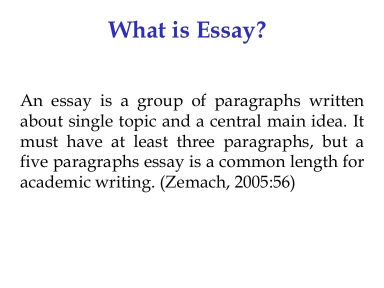 Essay an Overview